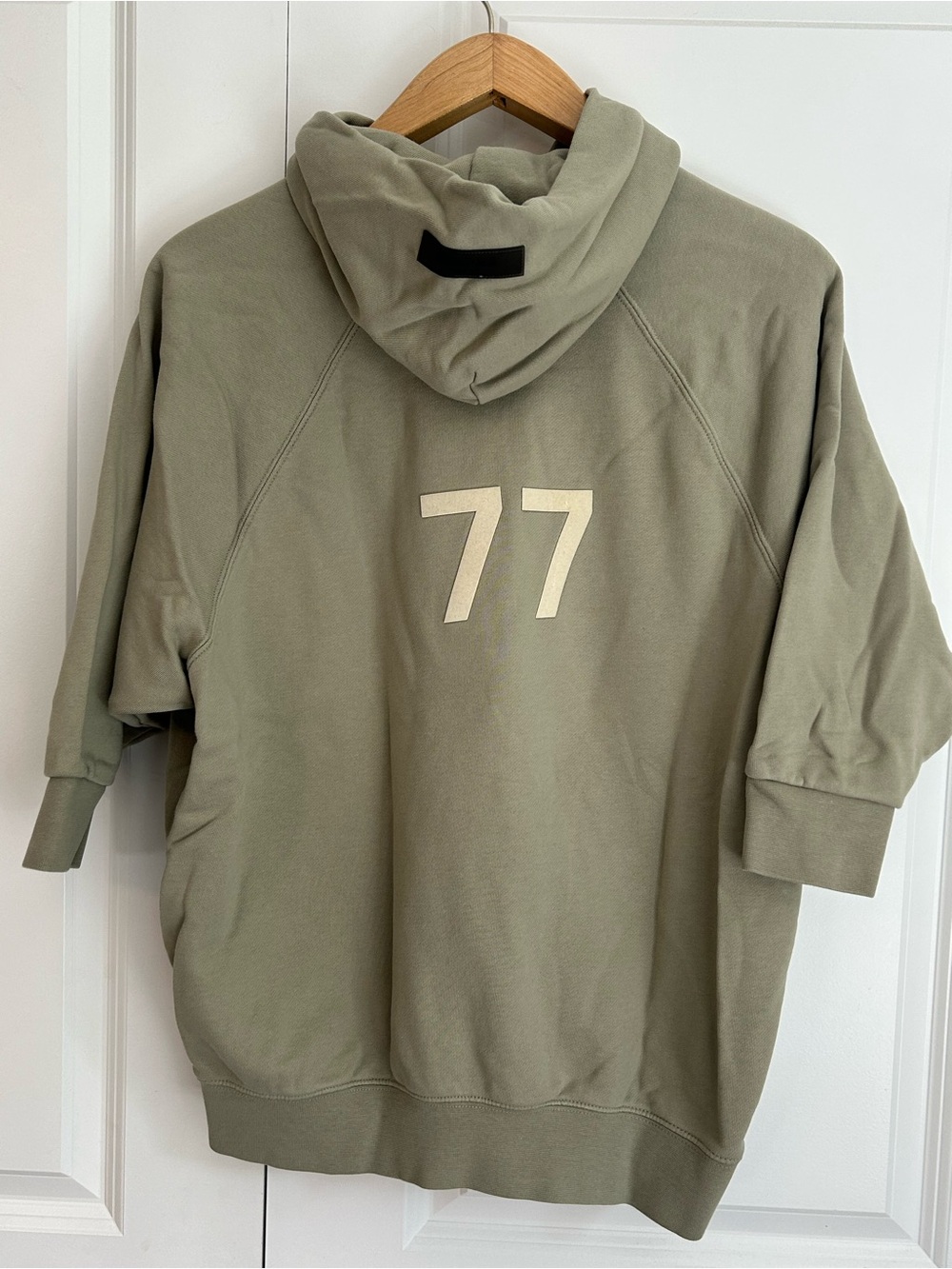 Essentials Fear of God sage green short sleeve hoodie oversized size S